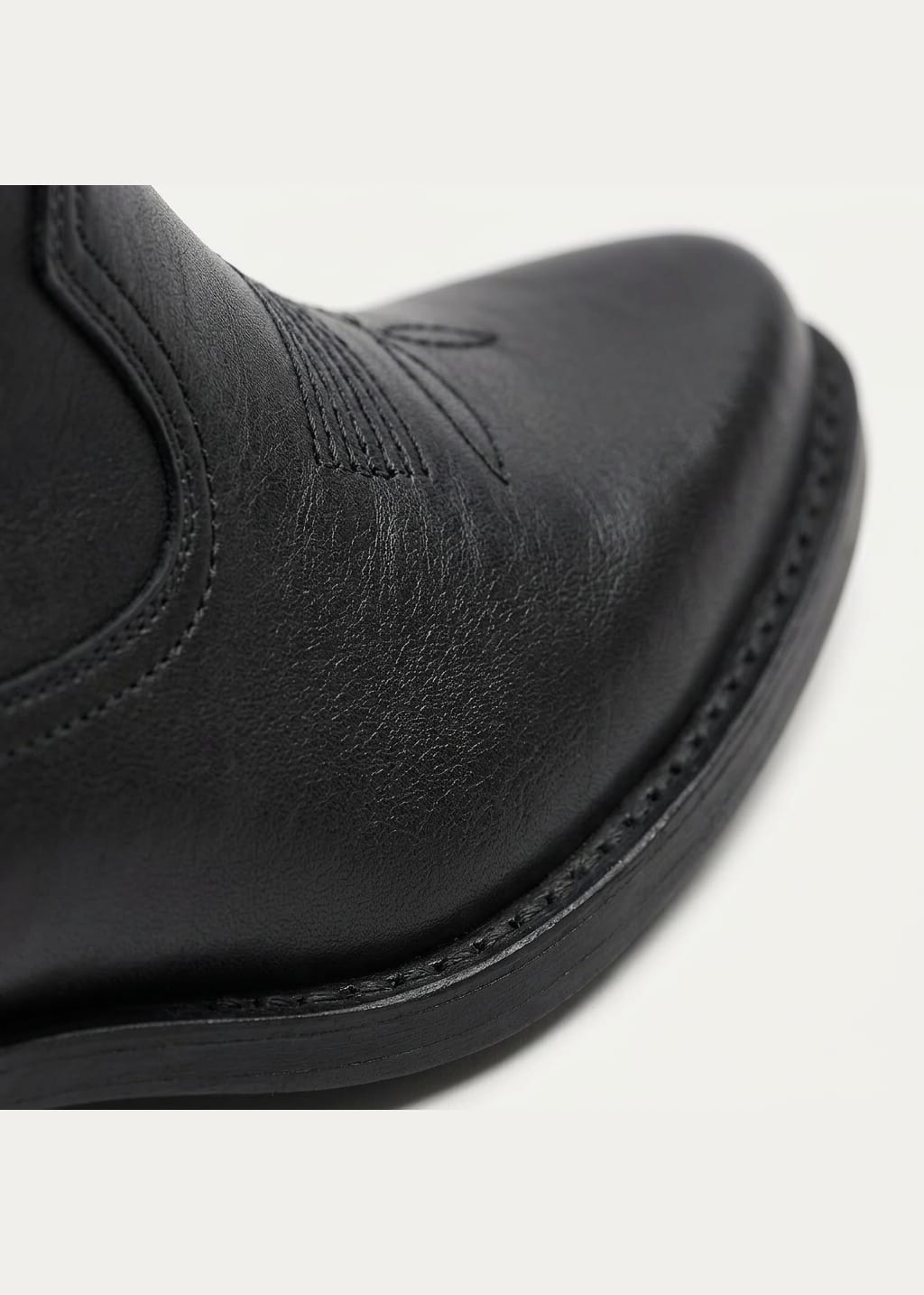 The Tucson Black Leather Western Boot view 3