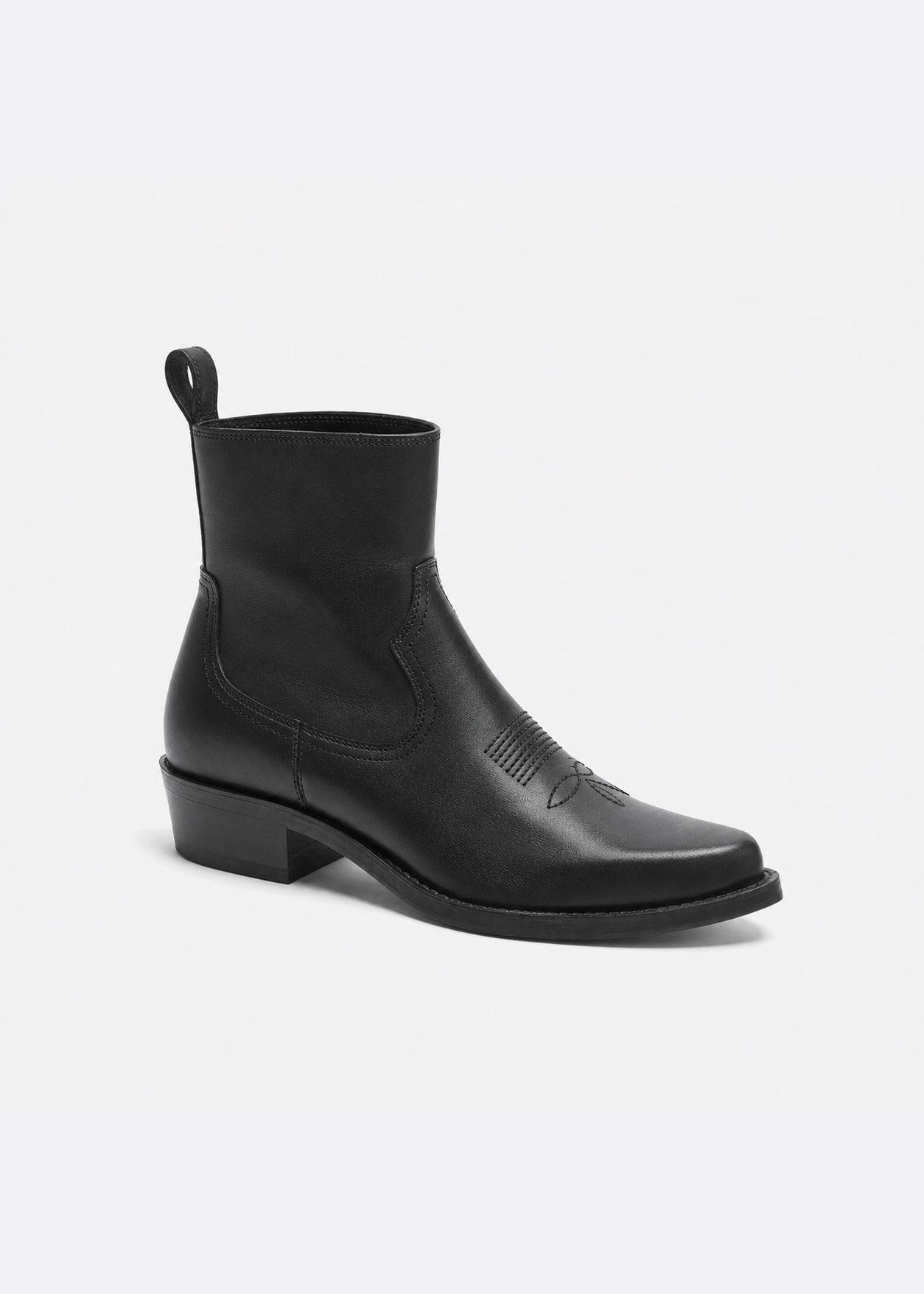 The Tucson Black Leather Western Boot view 2