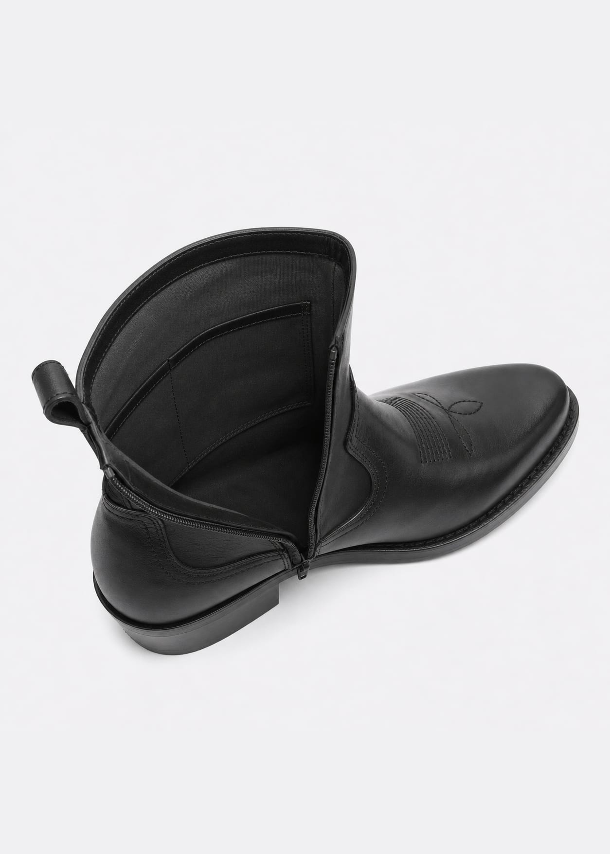 The Tucson Black Leather Western Boot view 4