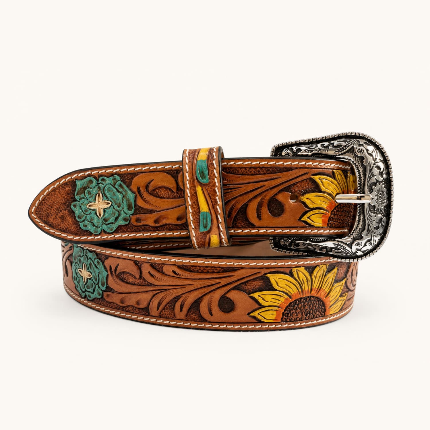 The Sedona Tooled Belt view 1