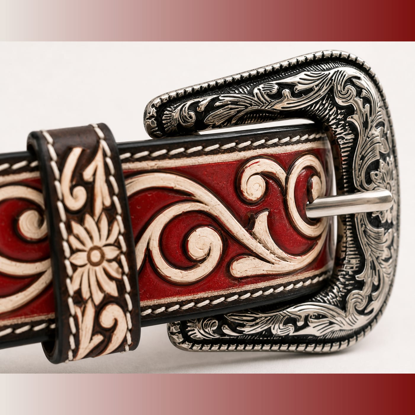 The Renegade Tooled Belt view 2