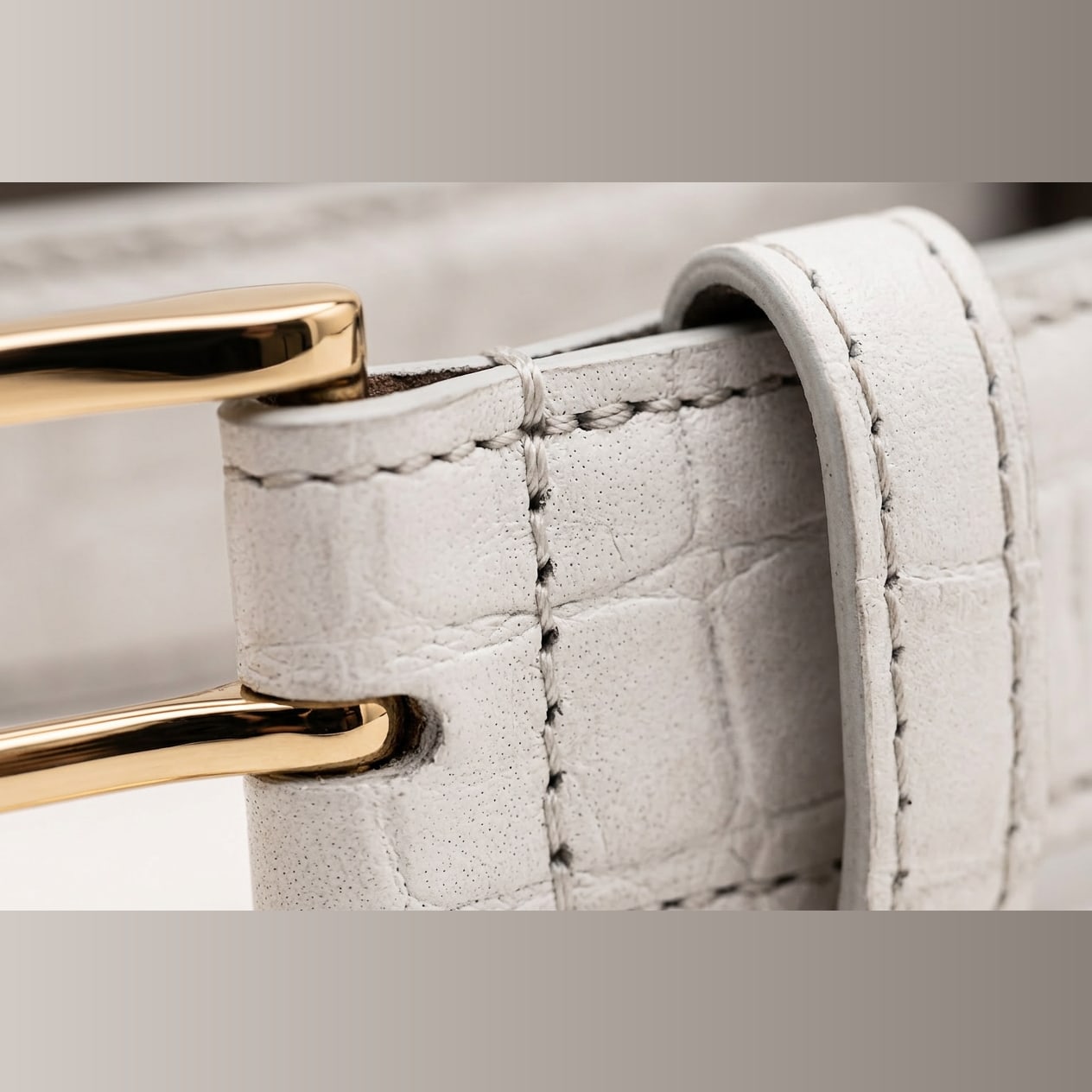 The Ivory Croco Belt view 4