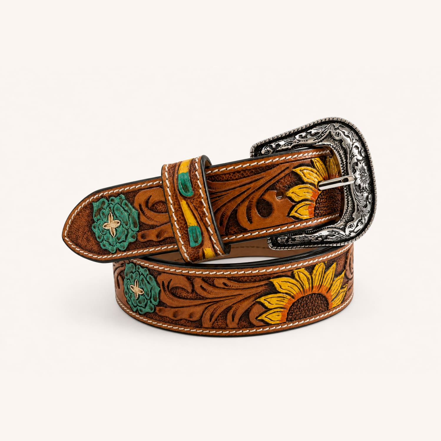 The Sedona Tooled Belt view 2