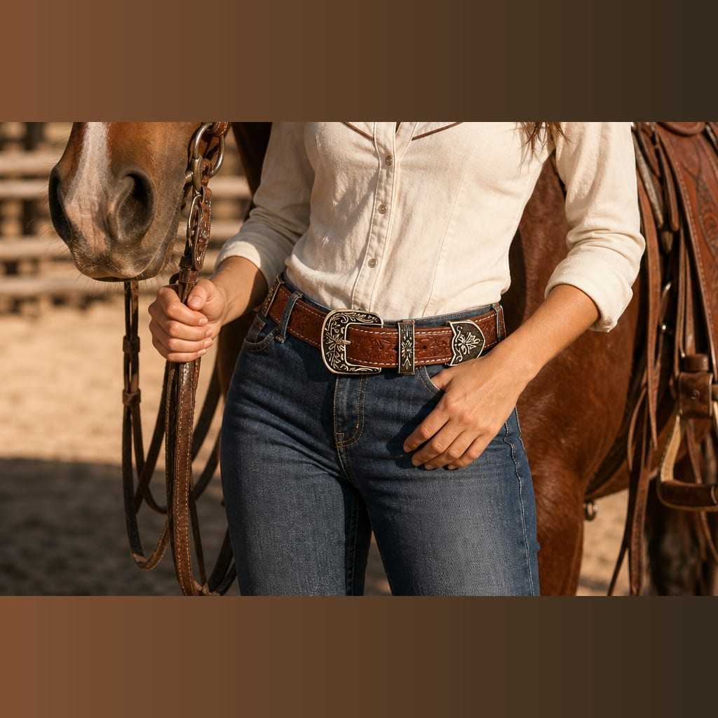 The Rancher Tooled Belt view 5