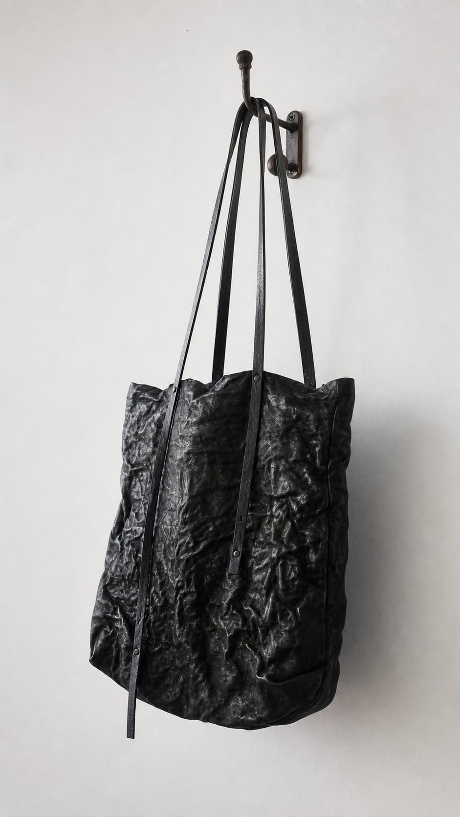 The Obsidian Crinkled Tote view 2