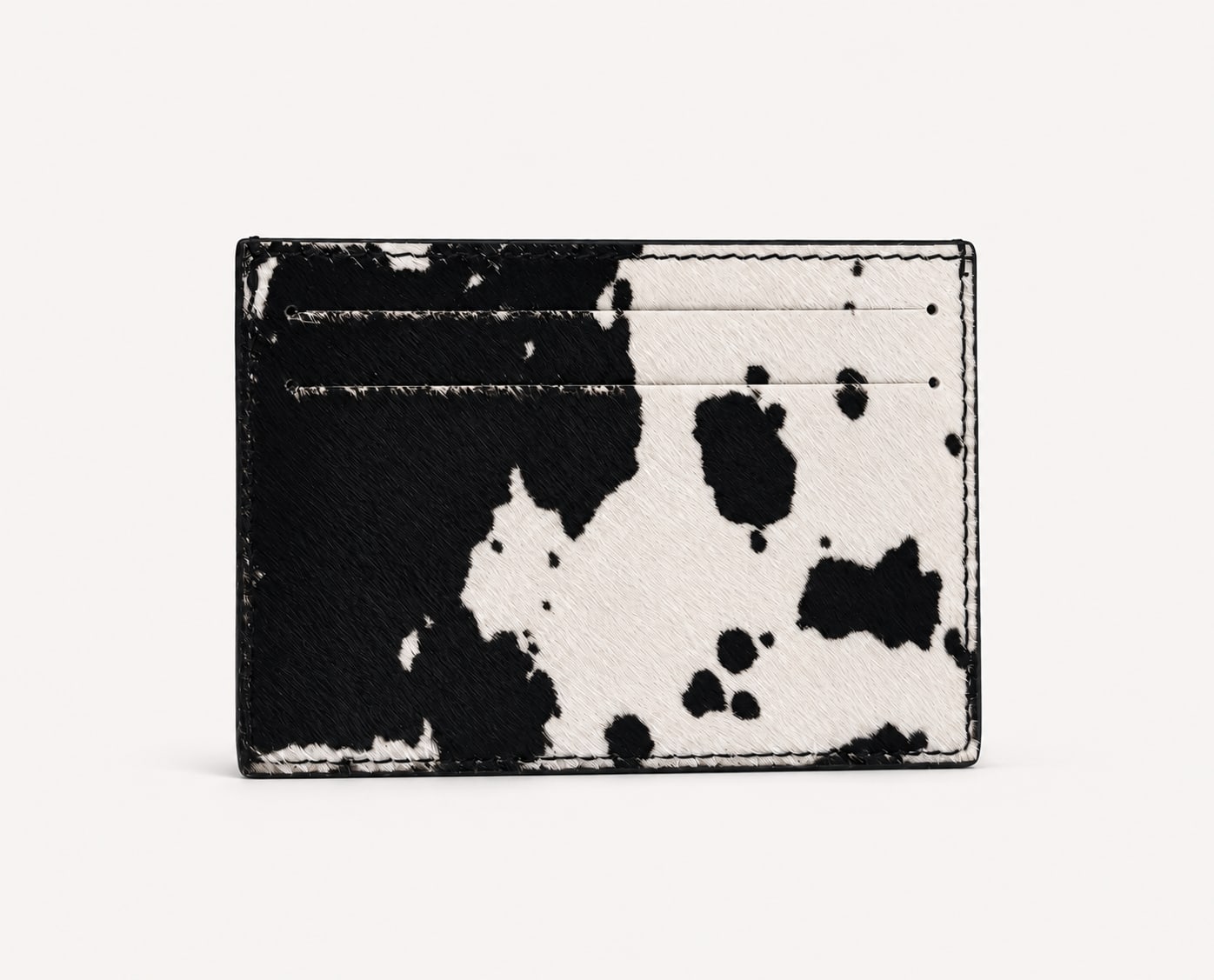 The Dalmatian Hairon Cardholder - handcrafted premium leather accessories in Dalmatian - view 1
