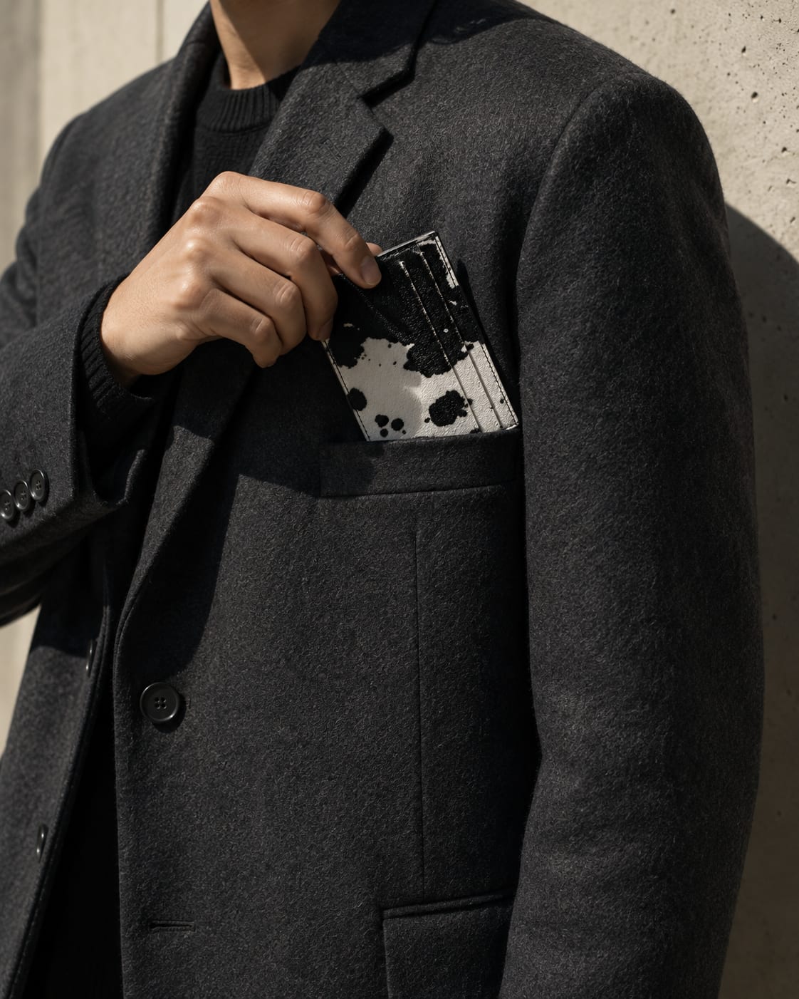 The Dalmatian Hairon Cardholder - handcrafted premium leather accessories in Dalmatian - view 4