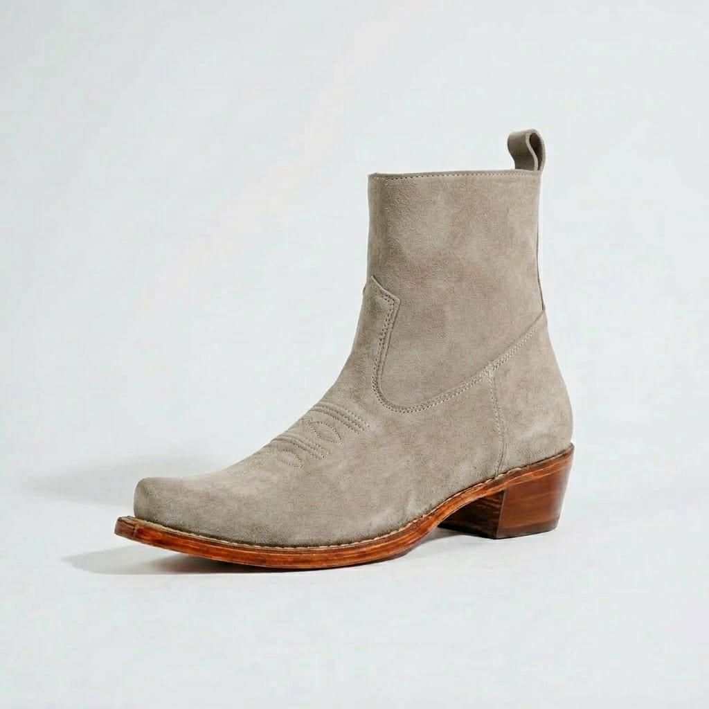 The Sonora Suede Western Boot - handcrafted premium leather footwear in Sand Suede - view 2