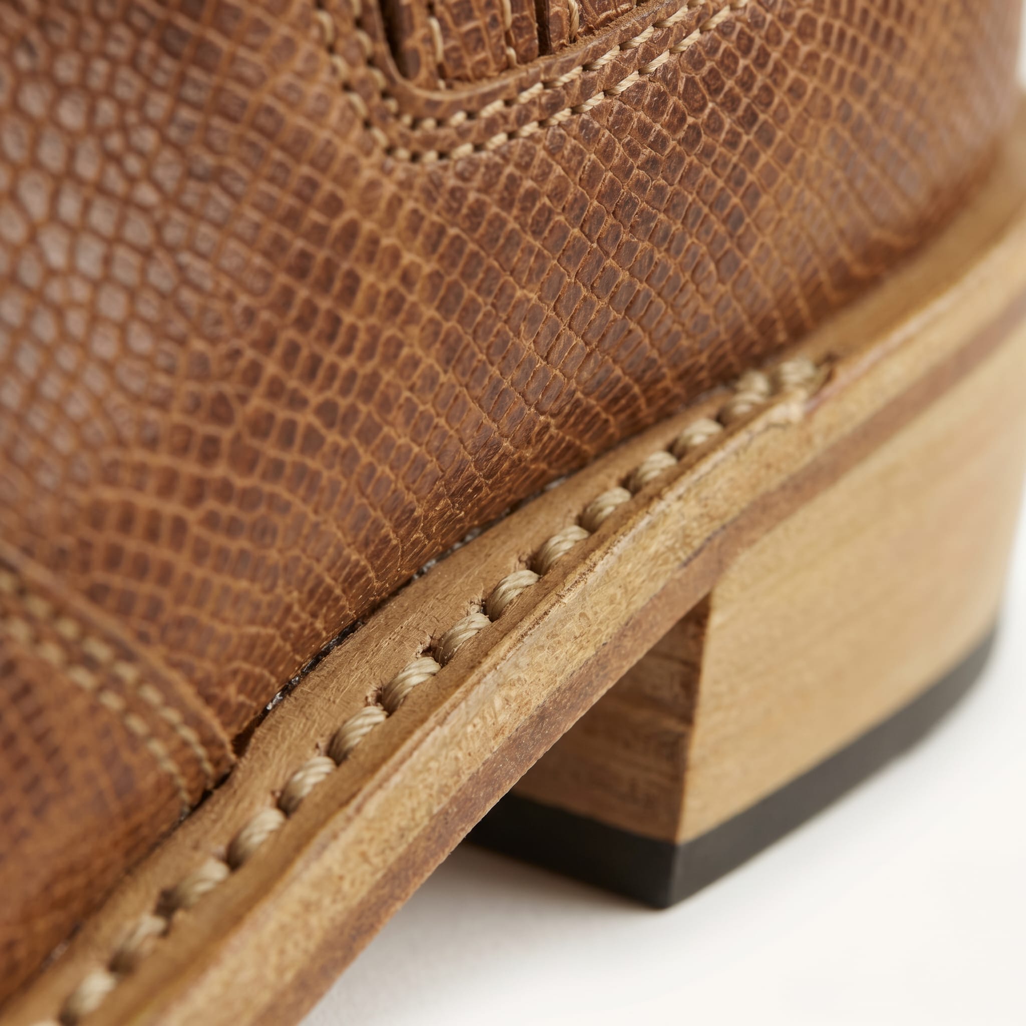 The Viper Snakeskin Chelsea Boot - handcrafted premium leather footwear in Honey Tobacco - view 3