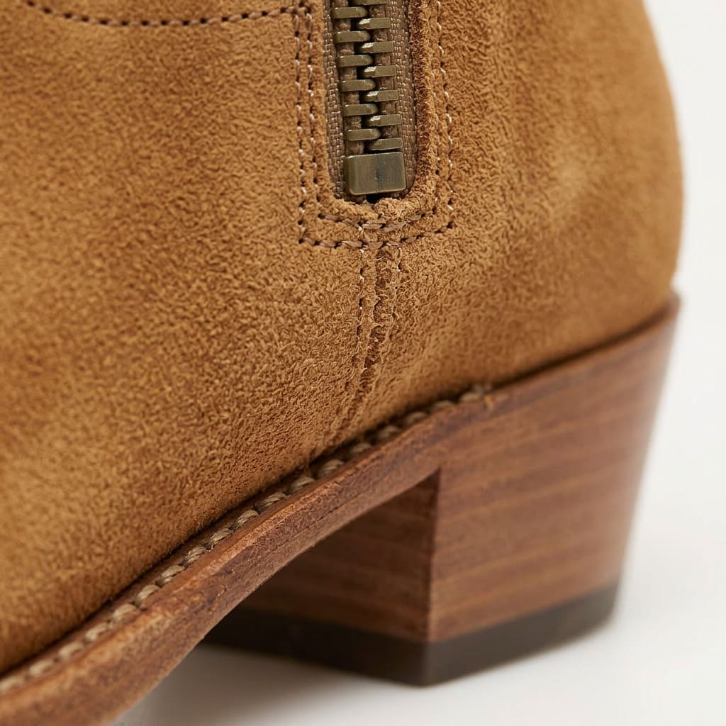 The Austin Suede Western Boot - handcrafted premium leather footwear in Honey Suede - view 4