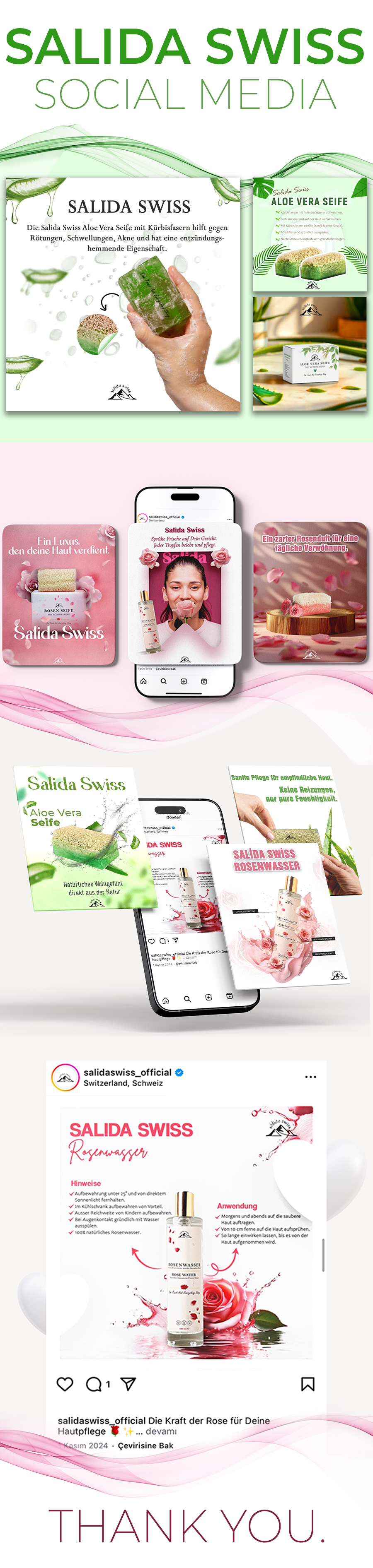 Salida Swiss sosyal medya tasarım çalışması