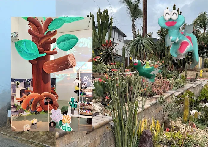 映像作家ユニット「最後の手段」による個展「チカのなかにわ」、NEW PURE +にて。映像、絵画、オブジェなどで構成された「なかにわ」世界が出現。