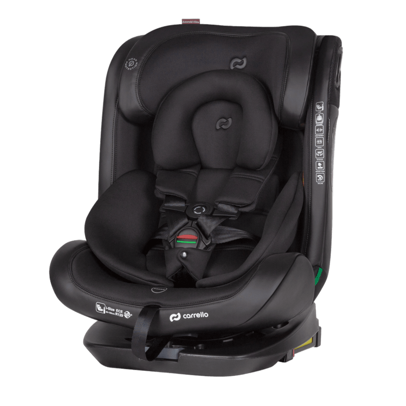 Detailed image of the CARRELLO Asteroid i-Size CRL-17001 Lunar Beige car seat with ISOFIX and rotatable base
