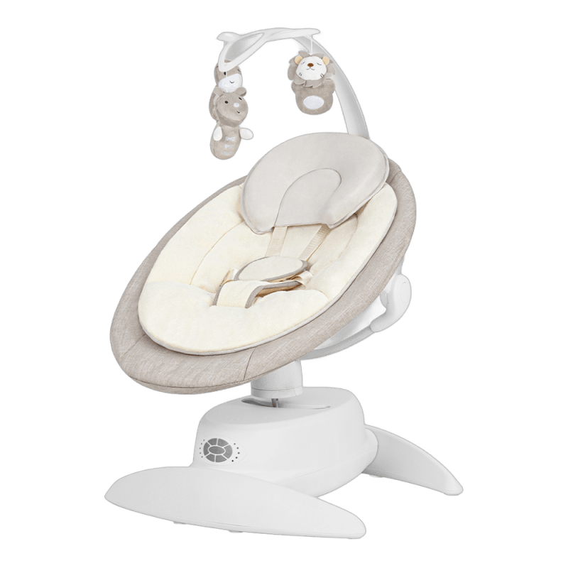 High-quality steel grey swing cradle with sturdy metal frame and comfortable seating