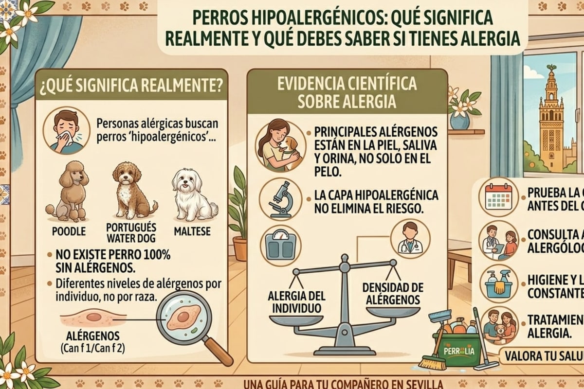 Perros hipoalergénicos: qué significa realmente y qué debes saber si tienes alergia.