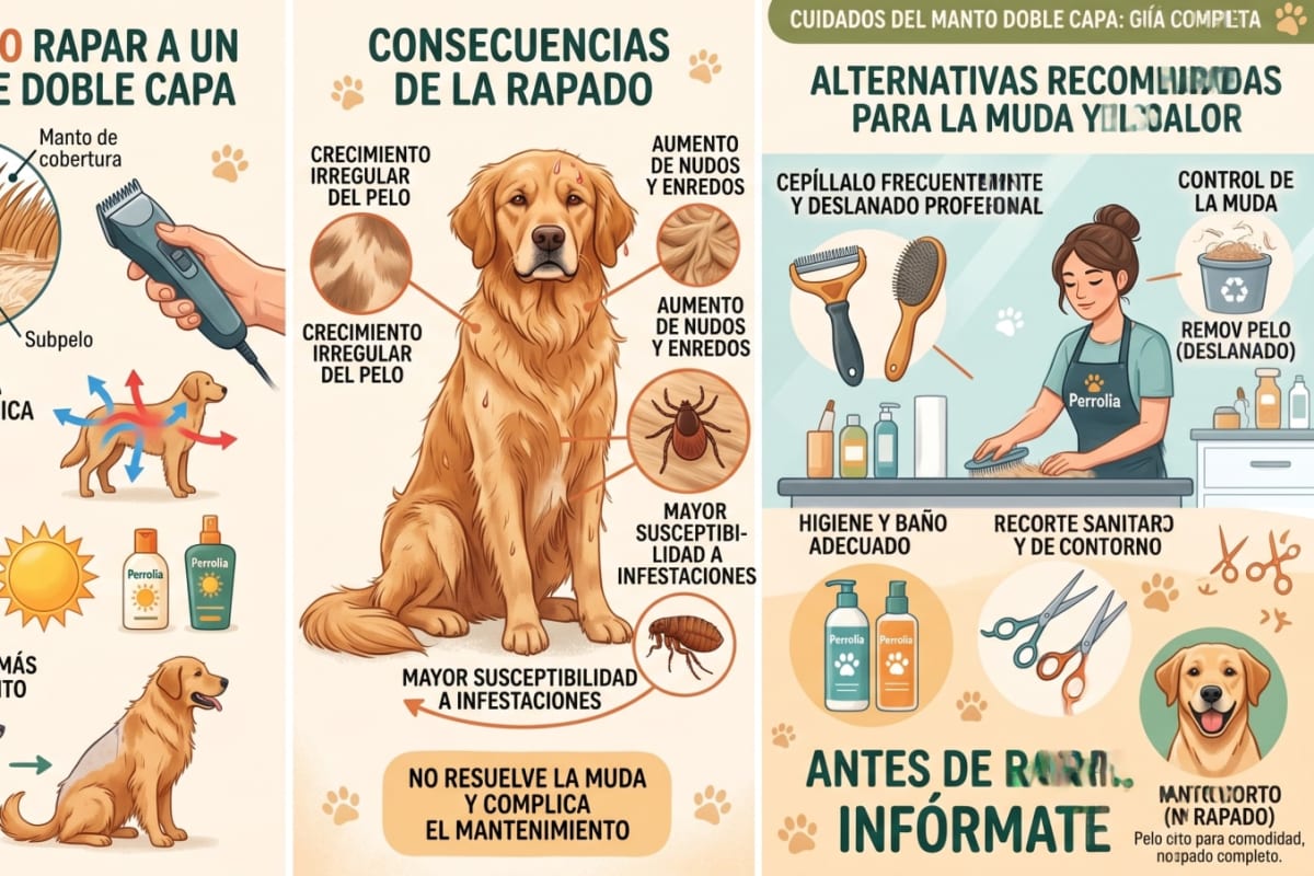 ¿Se puede rapar a un perro? Qué debes saber antes de cortar un manto de doble capa