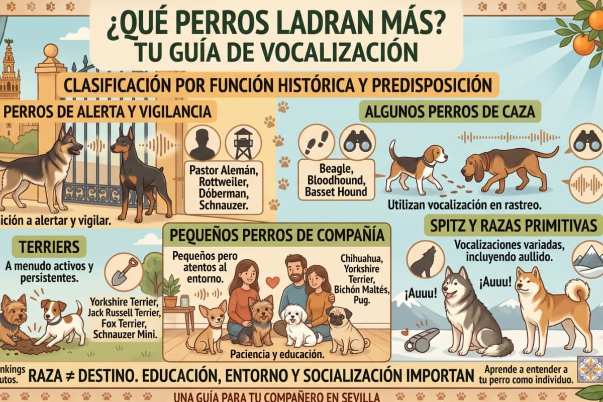 ¿Qué perros ladran más? Razas y tipos de perro más vocales
