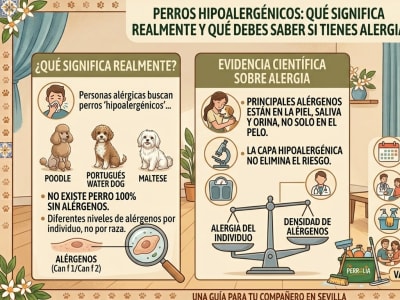 Perros hipoalergénicos: qué significa realmente y qué debes saber si tienes alergia.