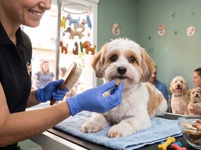Cómo preparar a un perro para su primera visita a la peluquería