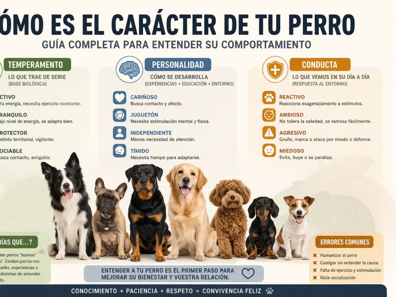 Esquema sobre carácter y comportamiento del perro