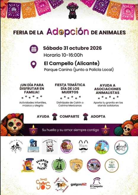 Imagen del evento ¡LLEGA LA FERIA DE LA ADOPCIÓN DE EL CAMPELLO!
