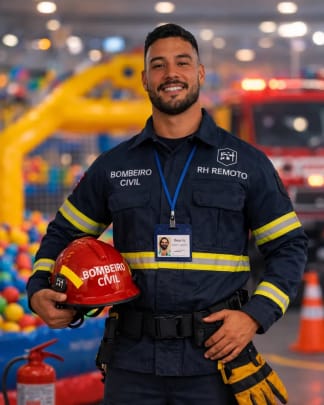 Bombeiro Civil em atuação preventiva