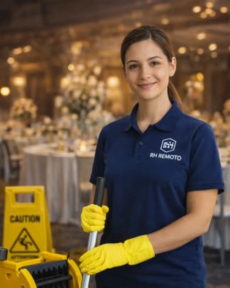 Profissional de limpeza para eventos