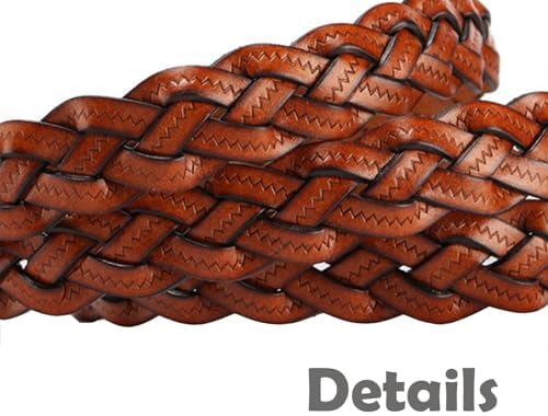 Vue 5 de Ceinture Tressee Fine Pour