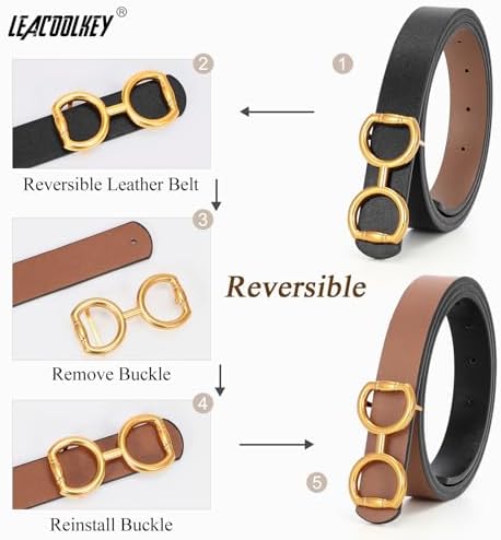 Vue 5 de Women Reversible Leather Belt