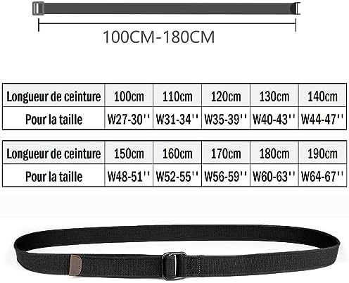 Vue 4 de Ceinture Toile Cm Grande