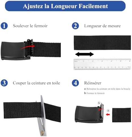 Vue 5 de Unisexe Ceinture En Toile