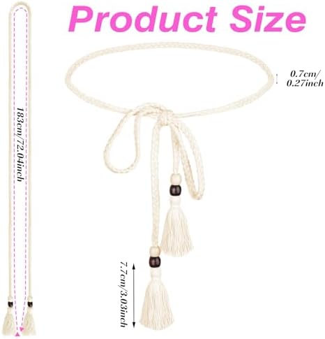 Vue 3 de Ceinture Tressee Nouee Pour