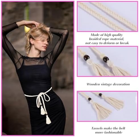 Vue 6 de Ceinture Tressee Nouee Pour