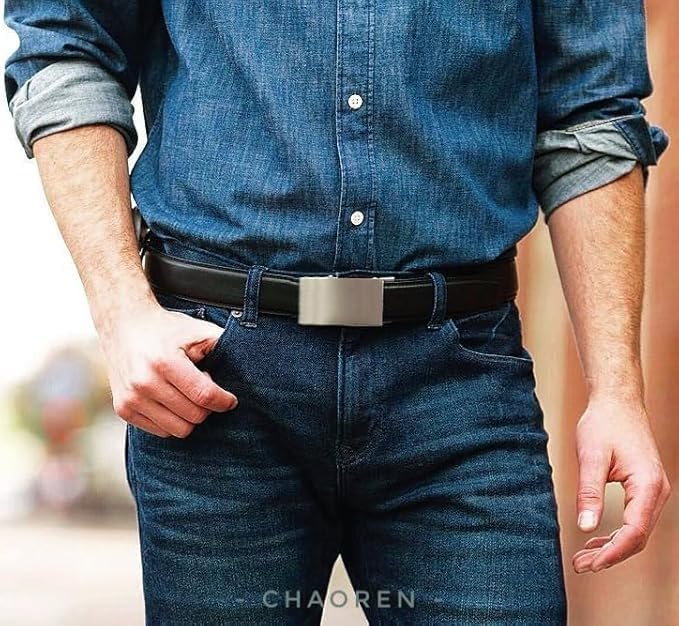 Vue 7 de Ceinture Sans Boucle Homme