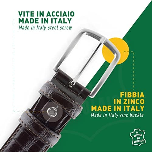 Vue 3 de Ceinture Crocodile Fabriquee