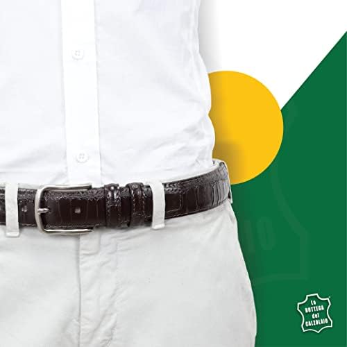 Vue 6 de Ceinture Crocodile Fabriquee