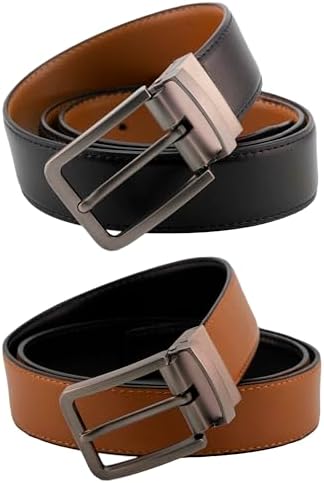 Vue 4 de Ceinture Reversible En Cuir