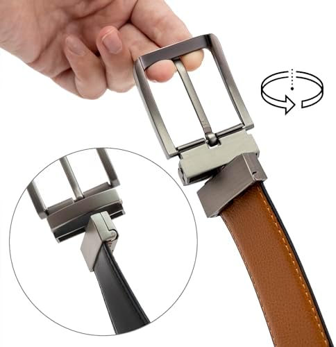 Vue 5 de Ceinture Reversible En Cuir