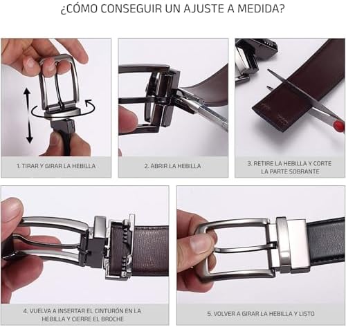 Vue 4 de Ceinture Unie Reversible En