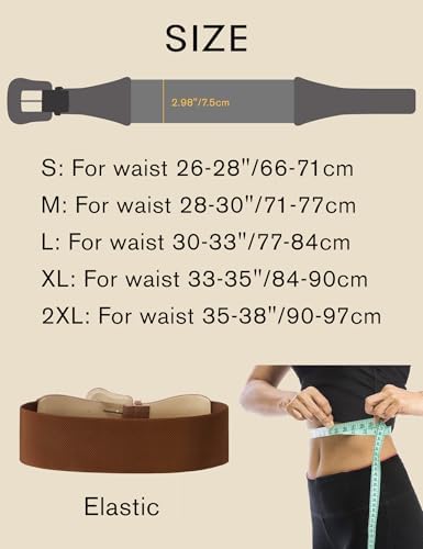 Vue 6 de Ceintures Larges Elastiques En