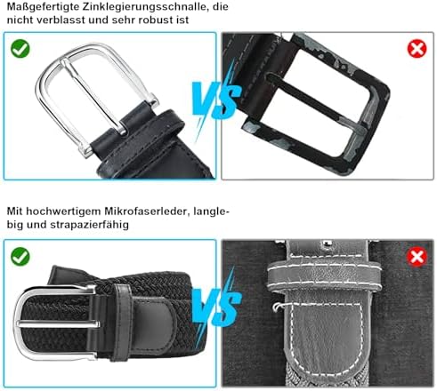 Vue 5 de Pieces Ceinture Tressee Elastique