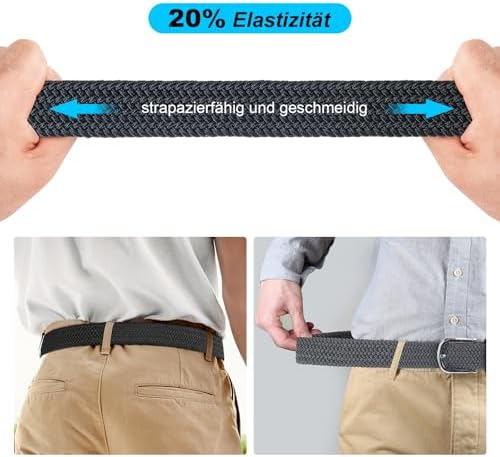 Vue 7 de Pieces Ceinture Tressee Elastique