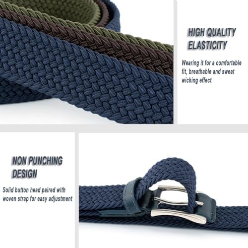 Vue 5 de Ceinture Tressee Elastique Unisexe