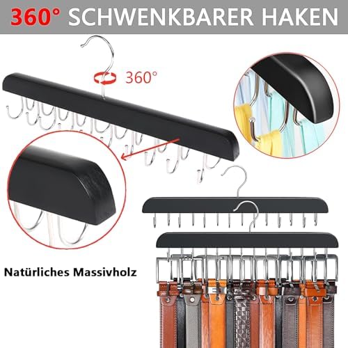 Vue 3 de Cintre En Pour Ceinturesorganiseur