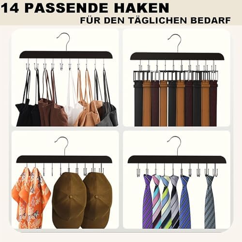 Vue 4 de Cintre En Pour Ceinturesorganiseur