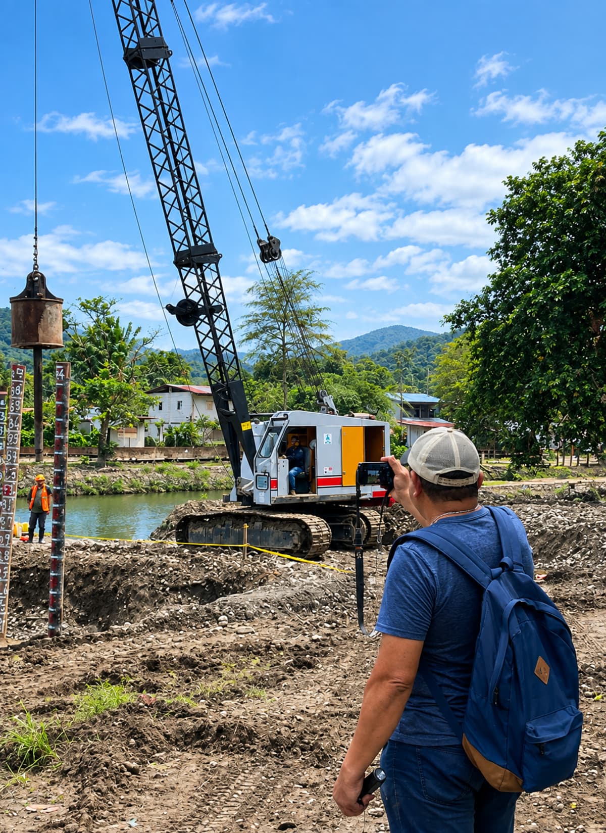 Cimentación puente Majúa Viche Ecuador