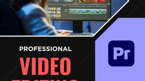 Black and Yellow Modern Video Editing Service Promotion Instagram Post  