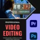 Black and Yellow Modern Video Editing Service Promotion Instagram Post  