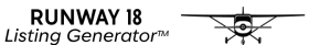 Runway 18 Listing Generator