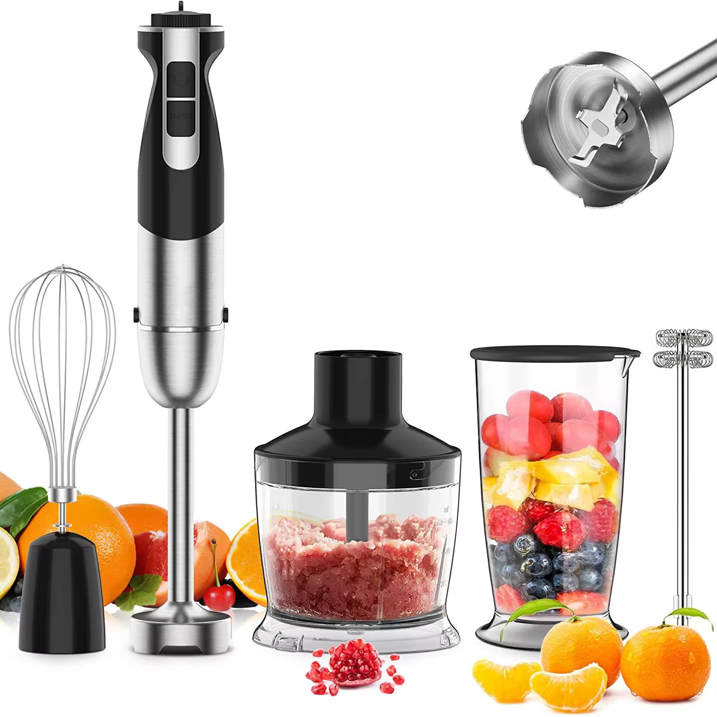 Robot Mixeur Plongeant 5-en-1 (800W) – L'Assistant Cuisine Tout-en-Un